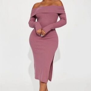 New, Mauve color, off the shoulder, size 3x dress